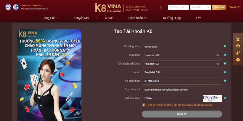 nhà cái K8