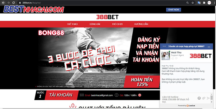 đăng ký nhà cái 388BET