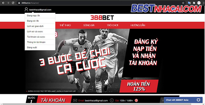 đăng ký nhà cái 388BET
