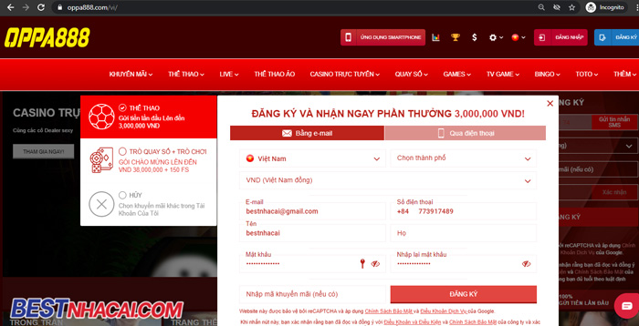 nhà cái oppabet