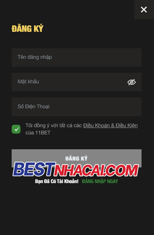 đăng ký 11bet