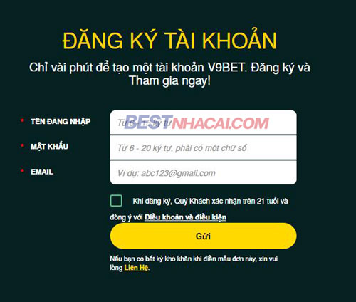 đăng ký v9bet