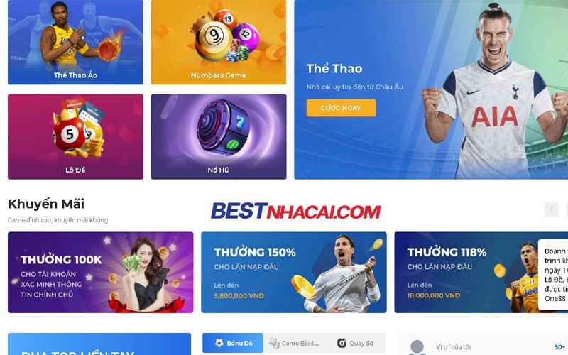 Nhiều loại hình cá cược hấp dẫn tại ONE88