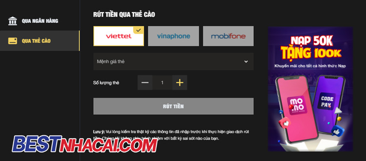 rút tiền 11bet