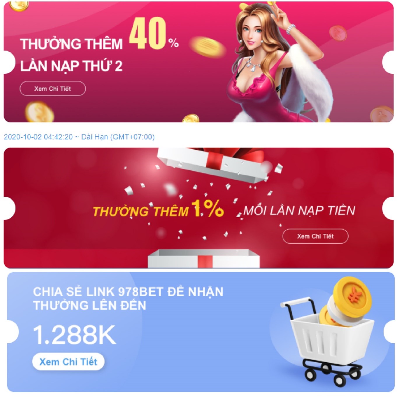 Chuỗi sự kiện khuyến mãi 978bet