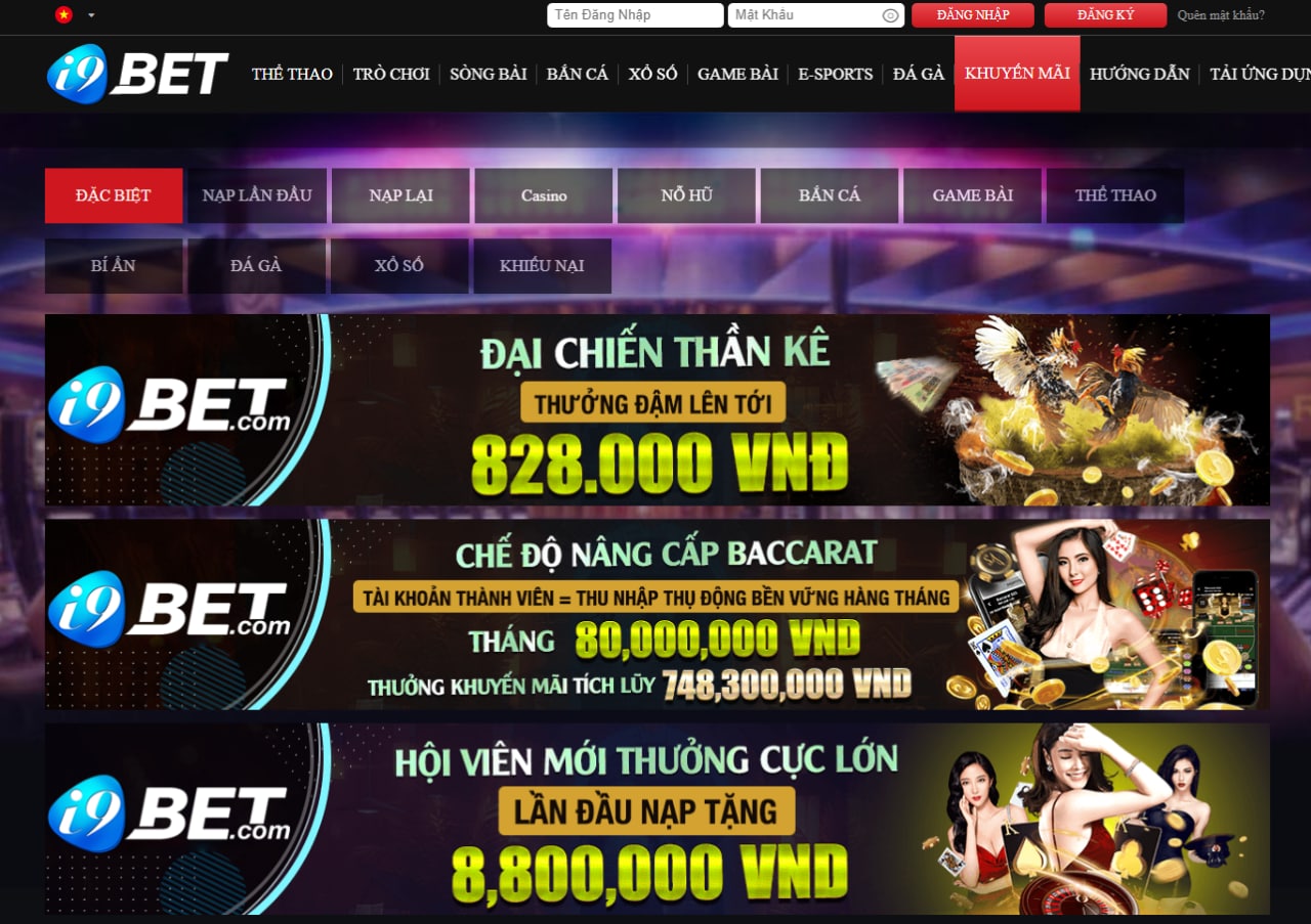 Nhiều khuyến mãi đến từ nhà cái i9Bet